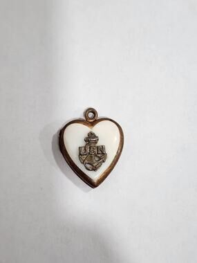 Vintage WWII US Navy Sweetheart Locket Sterling 10K Gold Filled